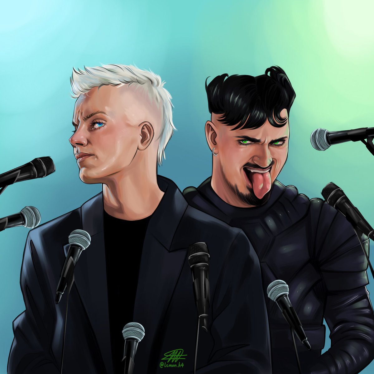 lemon_h4's tweet photo. TOISET SAMANLAISET 🗣️🗣️🔥
~
#käärijä #elastinen #fanart https://t.co/0xzF01EADr
