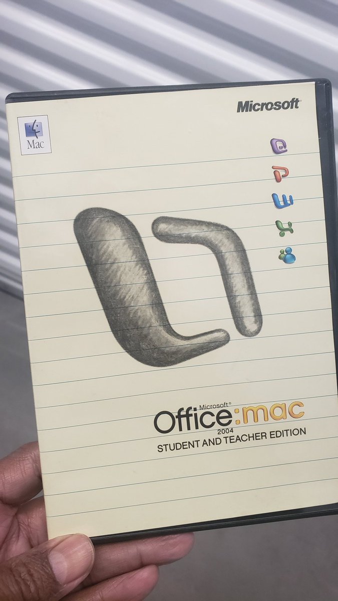 oevae's tweet photo. #ThrowbackThurday @MSFTnews in the year 2004 when #Software came in a box rather than the cloud.
#officemac #Students #TEACHers #Software #microsoftoffice #artifacts #relics #antiques #oldsoftware #microsoft https://t.co/fKIUvF5BZA