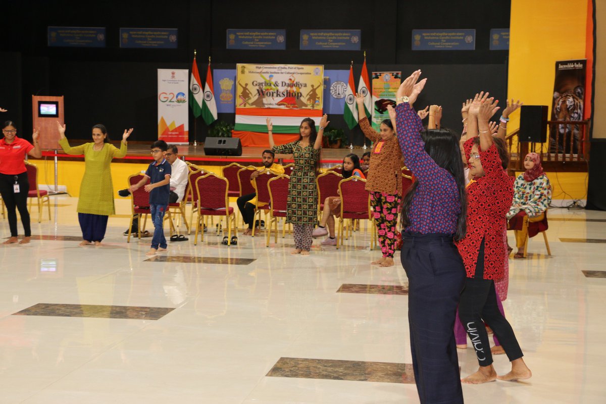 Garba of Gujarat inscribed in UNESCO Rep List of Humanity at 18th Session of Intergov Cttee for Safeguarding of ICH on 6Dec. <a href="/IndiainTandT/">India in T&T</a>, <a href="/MGICCTandT/">ICCR in Trinidad & Tobago</a> organised a Garba with Dandiya workshop &amp; celebrated with diaspora
<a href="/IndianDiplomacy/">Indian Diplomacy</a> @DiasporaDiv_MEA <a href="/iccr_hq/">ICCR</a> <a href="/PSRajpurohit13/">Dr Pradeep Rajpurohit</a>