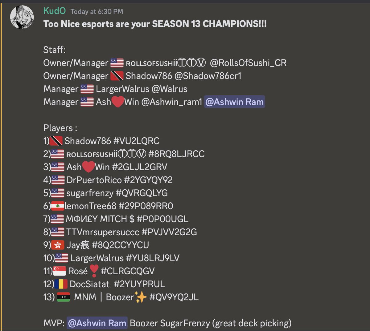 Too Nice™️ eSports tweet media