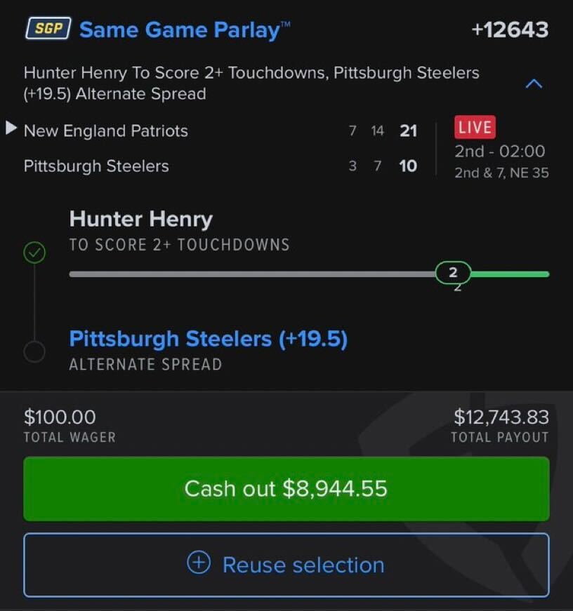 br_betting's tweet photo. Henry 2+ TD's AND...

Steelers +19.5 😂

You taking the cash out or letting it ride?

(via @dunkings_ @fdsportsbook) https://t.co/RsV6lGBk02