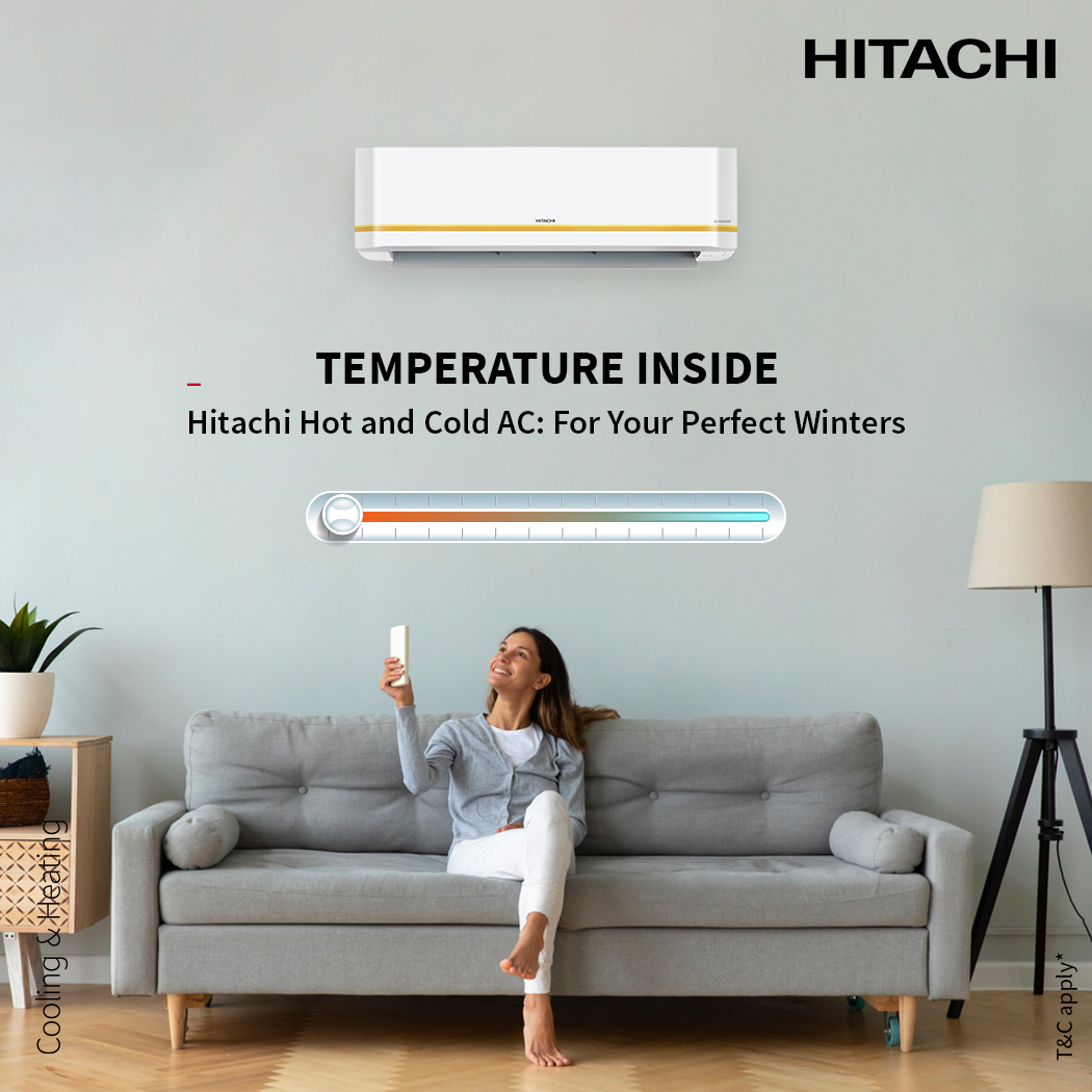 Transform your living space with Hitachi Hot and Cold AC. Effortlessly transition between seasons- ensuring comfort year-round. 

#HitachiAC #HotandColdAC #hot #cold #comfort #winters #warm