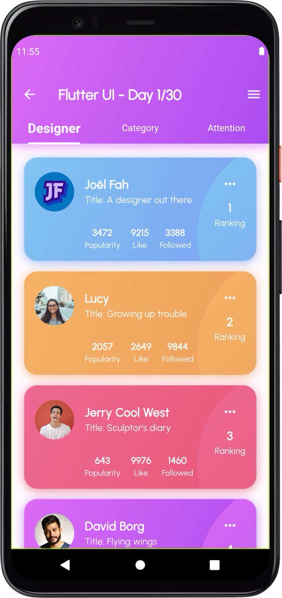 FahDejon's tweet image. So, I'll be moving along with this Flutter UI challenge.
Here comes my Day 1 of #30DaysChallenge
reference image => pinterest.com/pin/6599885204…
github => github.com/Joel-Fah/flutt…
#flutter #flutterui