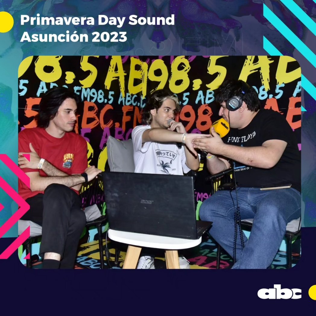 Romance985's tweet photo. 🤩 Entrevista exclusiva con @los.ollies en #Parada98 con @jorgemontefilpo desde #PrimaveraSoundAsunción 🥳
Conectate con la 98.5FM y enterate de todo lo que pasa minuto a minuto 🎧
🔗https://t.co/ZH6HDzQAie https://t.co/EsYdPcKFwM