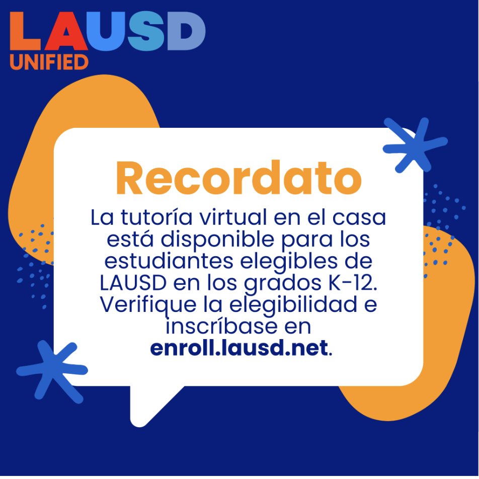 SomosLAUSD's tweet image. #tutoringworks
#acceleratelearning
#acceleratesuccess
#LAUnified
#Explorethepossibilities