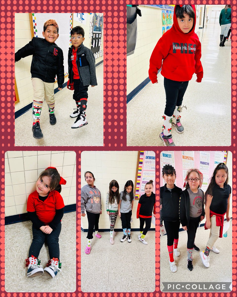 Spreading festive cheer at TheHills as our students rock their favorite Christmas socks! 🎄✨ #HolidaySpirit #SockGameStrong #WeAreTheHills 🐾⬆️🖤🤍❤️