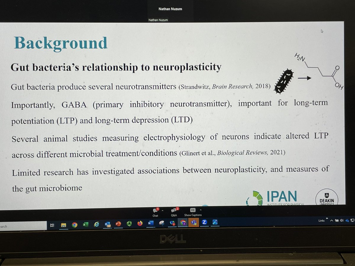 Gut bacteria and neuroplasticity. Really interesting stuff! 🧐. #AHMRN @nathnuz