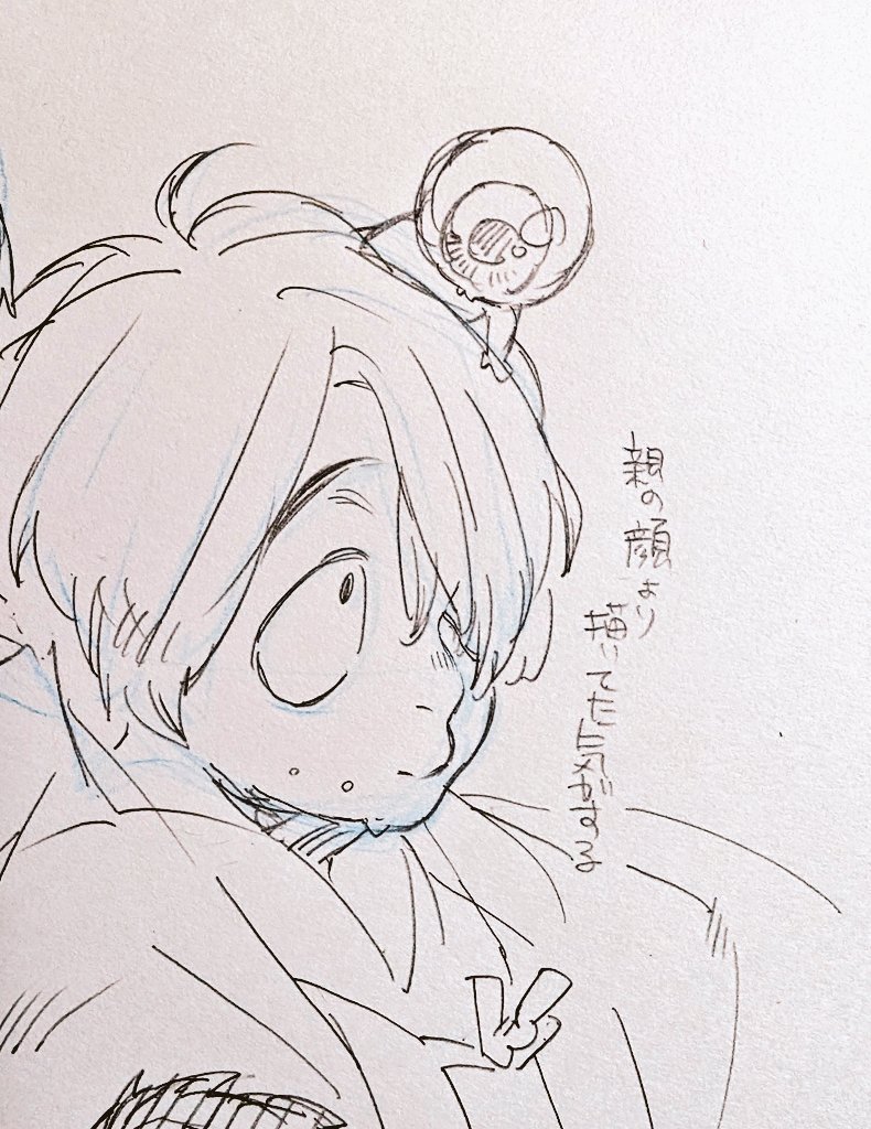 PCは触れないけど紙とペンならあるぞみたいな落書き…全員描き心地が身に覚えがありすぎる 時麿いくつなんだろね 