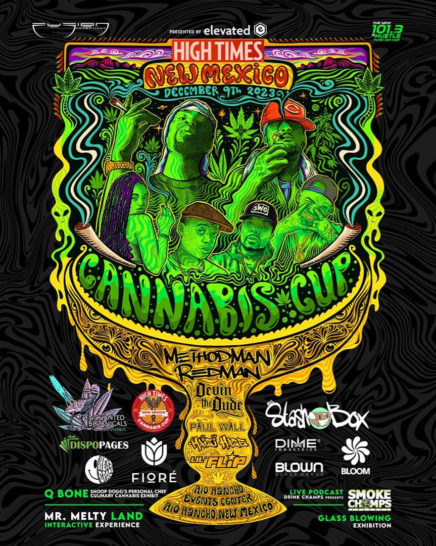 Had the honor of creating the poster for the innagural New Mexico Cannabis Cup Sat, Dec 9! 🏆 Catch the Mr Melty crew posted up at the <a href="/High_Times_Mag/">High Times</a> #CannabisCup 
Cop your tickets at bit.ly/nmcup2023. Use CC "NMHIGH" discount code