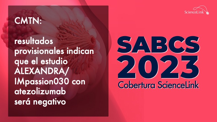 #ScienceLink #SABCS2023 #ALEXANDRA #IMpassion030
Cruzar el límite predefinido de futilidad con HR >1 indica que es muy improbable que atezolizumab adyuvante mejore la SLEi cuando se agrega a la QT en pacientes con CMTN en estadios tempranos

shorturl.at/hknr2