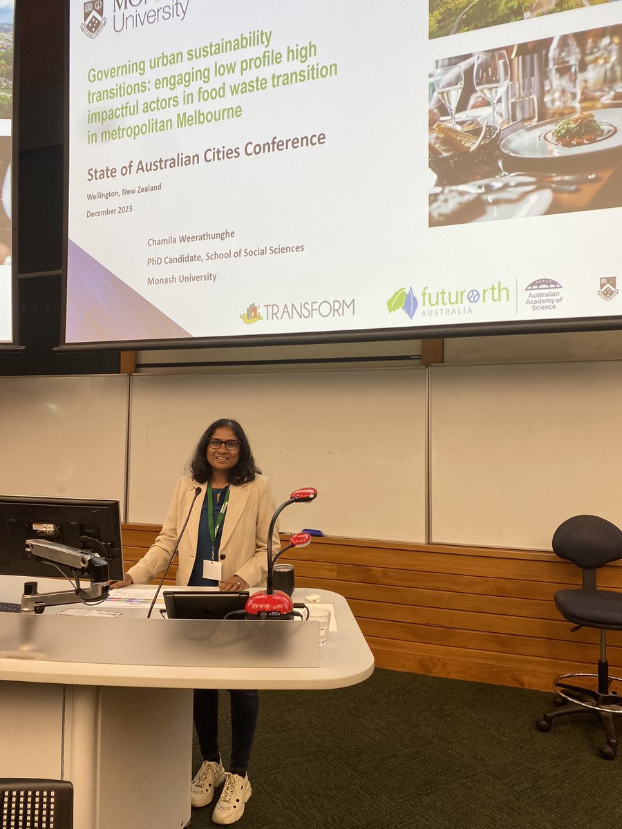 WChamila's tweet photo. Urban sustainability transitions &amp; engagement of diverse non-state actors including SMEs was the topic of my presentation at the State of the Australian Cities Conference. Truly enjoyed the experience. Thank you @MeganFarrelly6 @MonashArtsGR @TRANSFORM_SME  #FutureEarthAustralia https://t.co/rLdgkNq6iJ