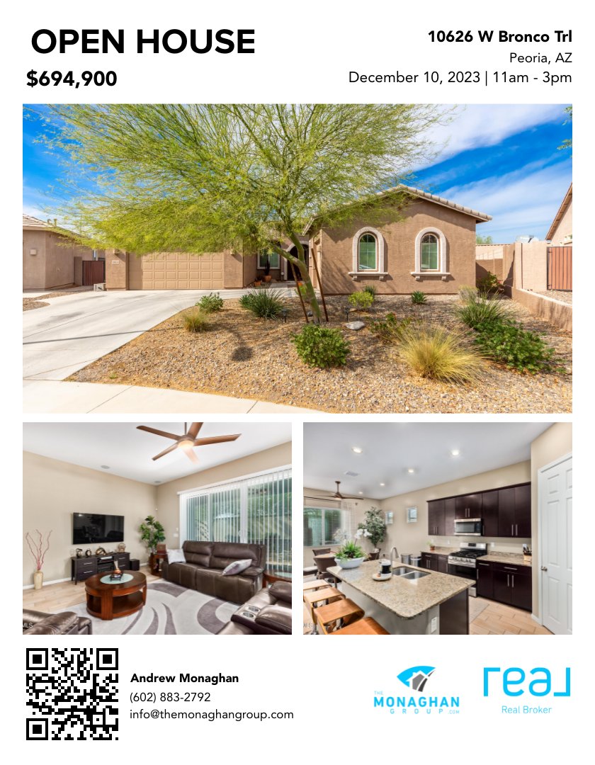 AJ_Monaghan's tweet photo. 🏡✨ Open House! Join Us This Sunday, 11 AM - 3 PM! ✨🏡
FOR MORE INFO: https://t.co/ImvsXu1Auf
#themonaghangroup #arizonahomes #arizonarealestate #peoriaaz #RealBroker #openhousesunday #openhouse #openhouseweekends #openhouseweekend https://t.co/S0MVEvZnlO