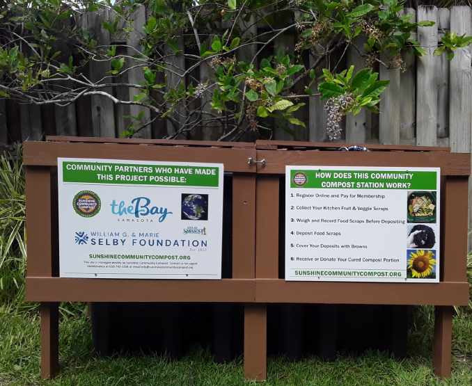 We love supporting nonprofit partners that provide ways for us to care for our environment. Thank you <a href="/thebaysarasota/">The Bay Sarasota</a> and Suncoast Community Compost.