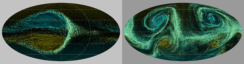 PhysicsMagazine's tweet photo. Supercomputer simulations by @jackatmos @Caltech and colleagues of the weather on a hot Jupiter reveal a previously unseen storm pattern in which cyclones are repeatedly generated and destroyed.
https://t.co/nfB9YT0UvP https://t.co/ZZRwdqe6Va