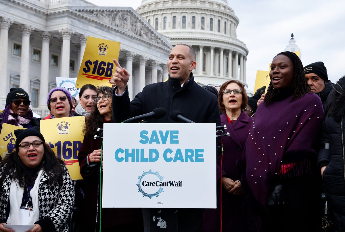 Thank you, @RepJeffries, for standing up for care w/ us yesterday. Your leadership in Congress is invaluable to the many working families and childcare workers who need critical funding for affordable childcare to thrive. When we fight together for care, care wins. #CareCantWait