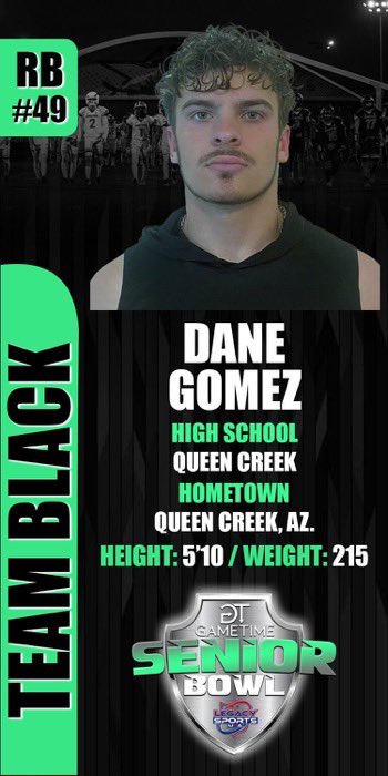 DaneGom49's tweet photo. Cant wait to show off my talent one last time for my senior year!! @GametimeRC https://t.co/XDn8LH1KR2