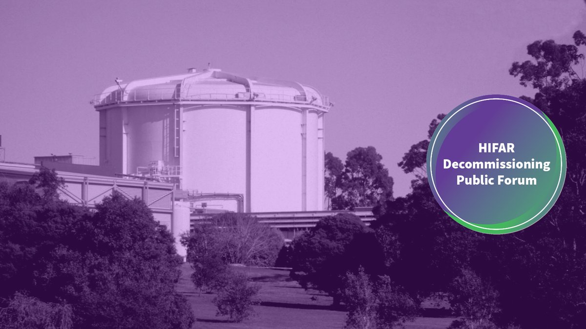ARPANSANews's tweet photo. Today is the final chance to #haveyoursay! Submissions for the public #consultation on phase A of the @ANSTO #HIFAR #nuclear installation decommissioning project close tonight at 11:59pm. Submit your #feedback at https://t.co/avzcbKpnXD
#nuclearsafety #ANSTO https://t.co/zdQeBEMyUg