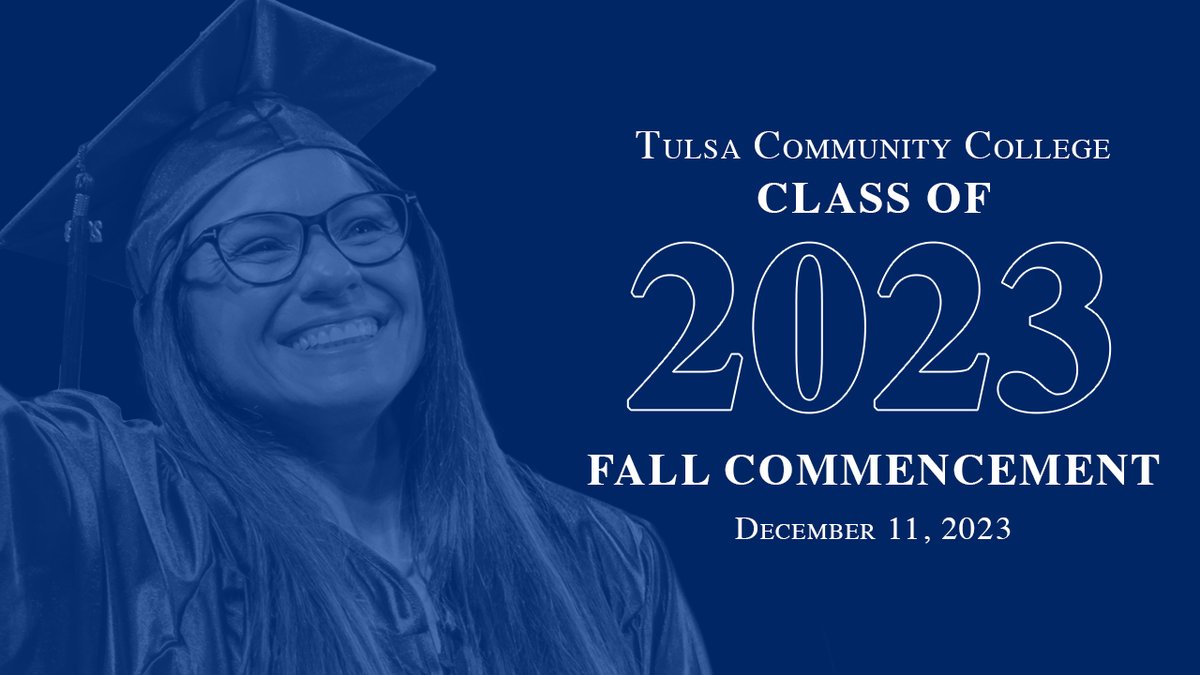 tulsacc's tweet photo. Congratulations, graduates of the Class of 2023! We take great pride in your achievements and are thrilled to see you cross the stage this coming Monday.

Family &amp; friends, can't make it to a ceremony? Watch the commencement here: https://t.co/Wi6O484LGX
#OKHigherEdWorks #TulsaCC https://t.co/tmFhT63aWI