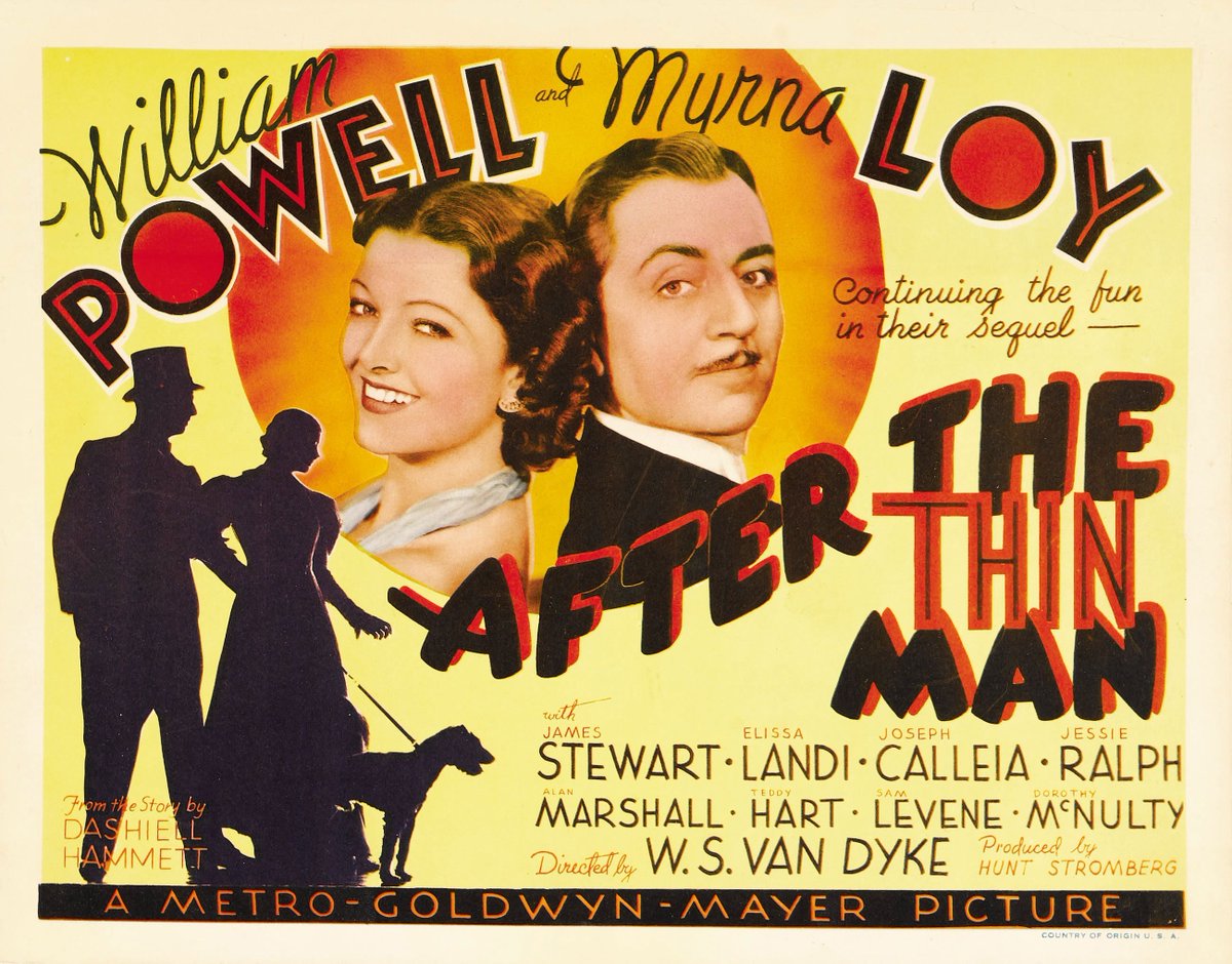 After the Thin Man (1936), directed by W.S. Van Dyke, screen play by Frances Goodrich and Albert Hackett from the story by Dashiell Hammett, screens 12/30 & 12/31 on a 35mm double bill w/ The Apartment (1960), directed by Billy Wilder, written by Billy Wilder and I.A.L. Diamond.