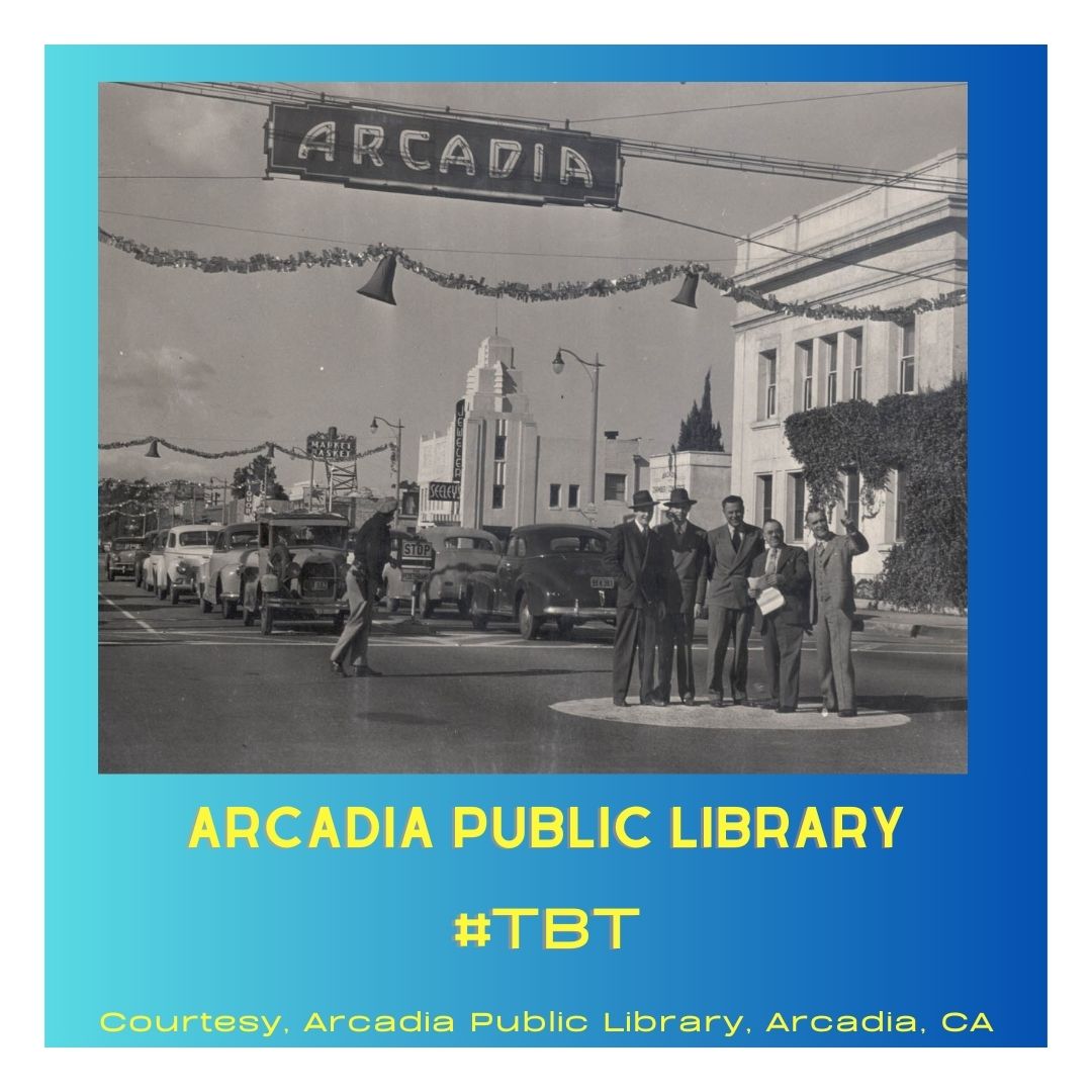 The History Room at Arcadia Public Library brings you @ArcadiaCAChamber officers under the Arcadia sign on Huntington Drive during the holidays in 1947. 

#arcadiapubliclibrary #arcadiahistoryroom #arcadiahistorycollection #arcadia #TBT