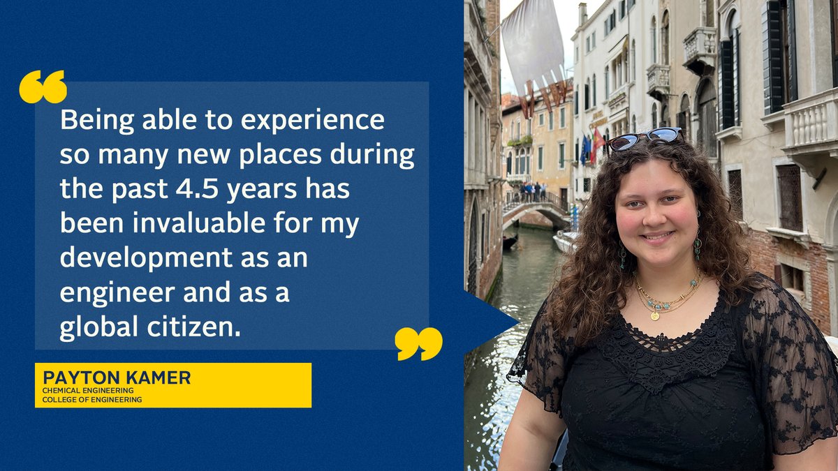 During Payton Kamer’s time at UToledo, the chemical engineering student who is graduating Dec. 16, has lived in three states and traveled to nine countries for academic and extracurricular opportunities. Learn about Payton's experience ➡️ myut.link/w1d