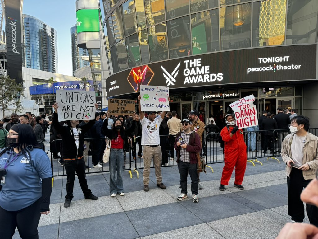 Respect to all the protestors at The Game Awards. Everyone here feels the contradiction of the games industry’s 2023