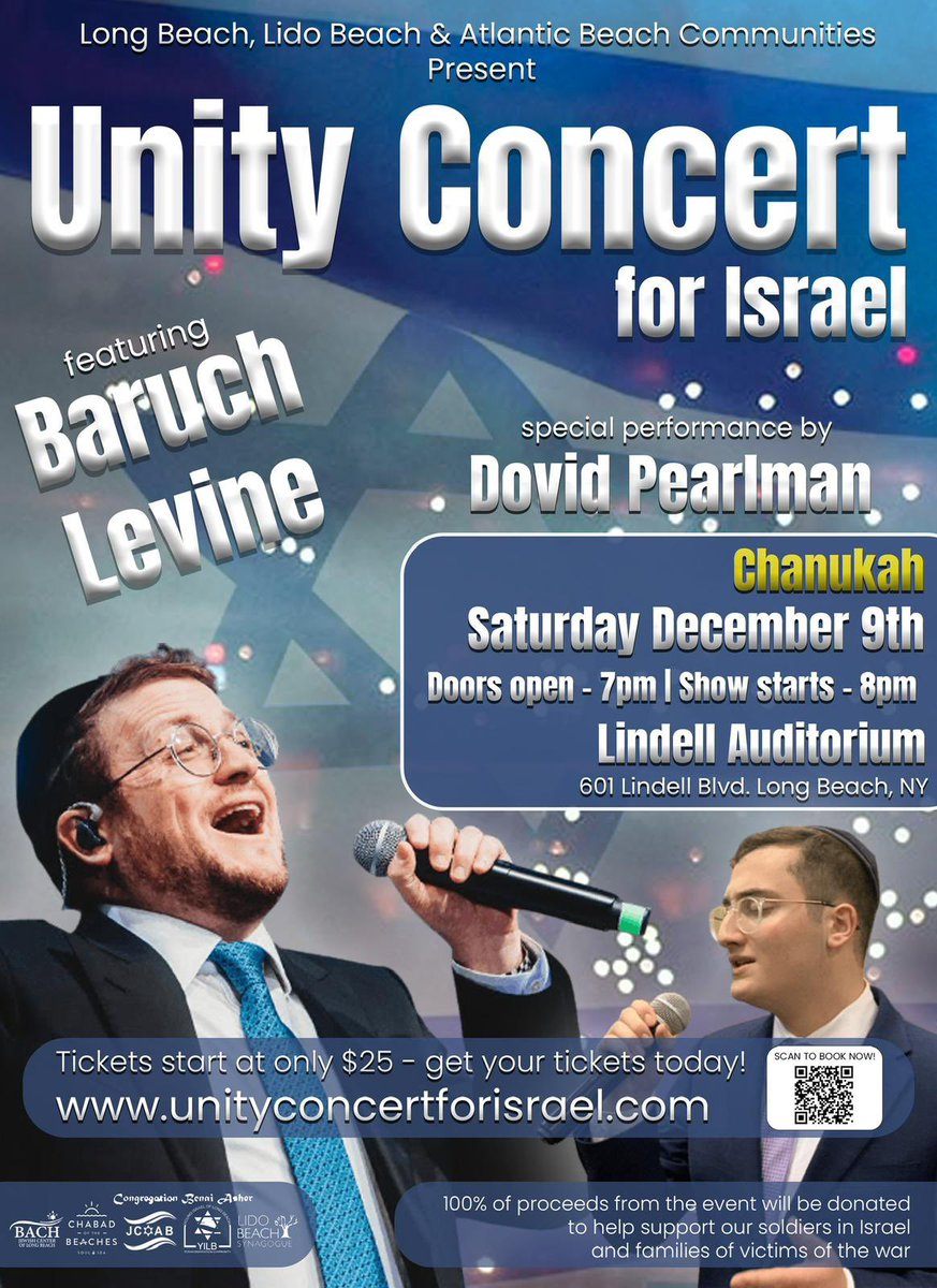 unityconcertforisrael.com

*Flash Sale*

Until midnight, use code “Chanukah20” for 20 percent off all ticket purchases