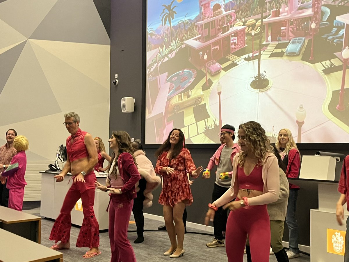 RHULPsychology's tweet image. Another success: “The Psychology of Barbie” 💗💗💗 @RHULPsychology annual Panto- entertainment for our staff-students with our students 💖💞
