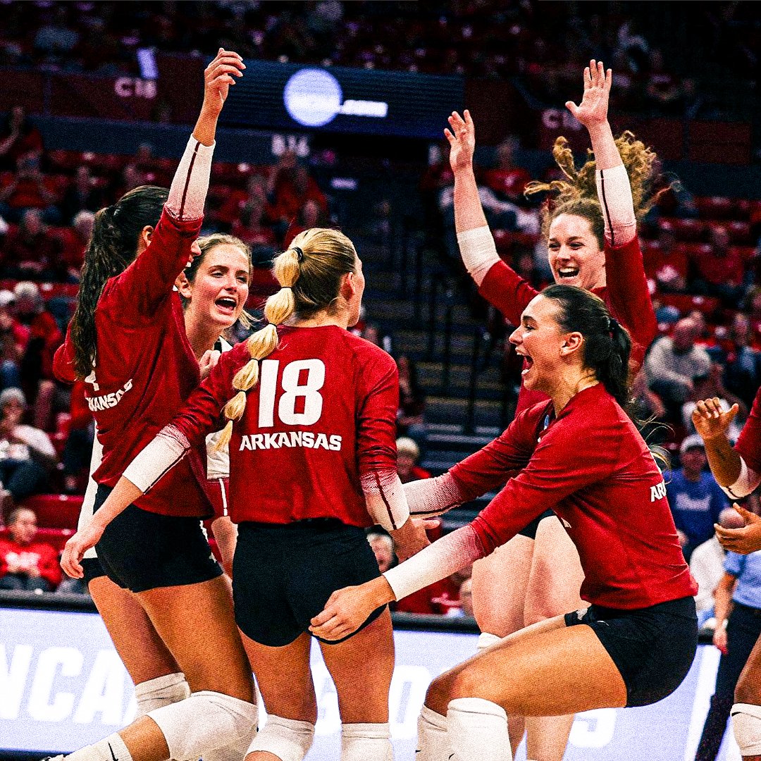 ELITE. 😤

For the first time in program history, <a href="/RazorbackVB/">Razorback Volleyball</a> advances to the <a href="/NCAAVolleyball/">NCAA Women's Volleyball</a> Tournament Quarterfinals!

#SECVB x #ItJustMeansMore