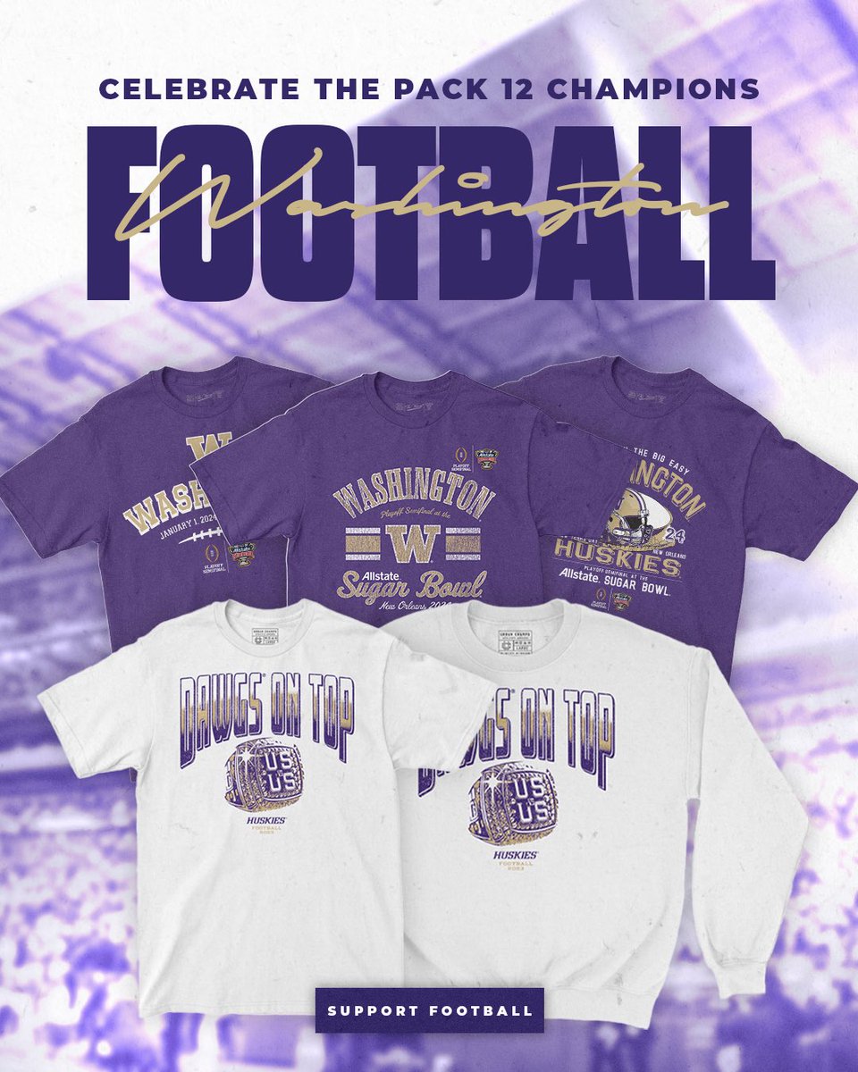 SUGAR BOWL, HERE WE COME! 

Shop Sugar Bowl merch - a portion of all proceeds support @montlakefutures , directly benefitting Husky athletes. #NILMerch