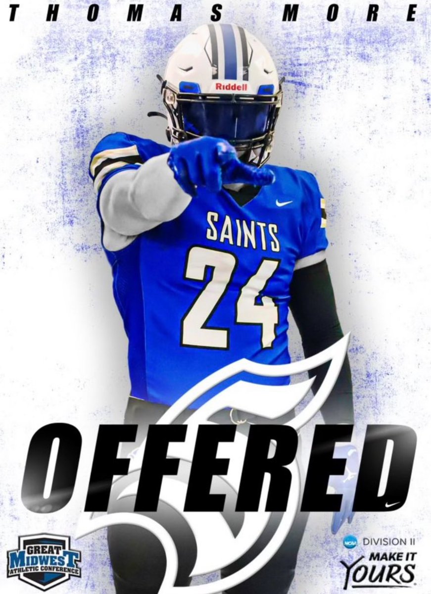 After a great conversation with @KyleBarrett0219 i am blessed to receive an offer from @ThomasMoreKY thank you for the opportunity @Coach_Burbridge @ReadyAthletics