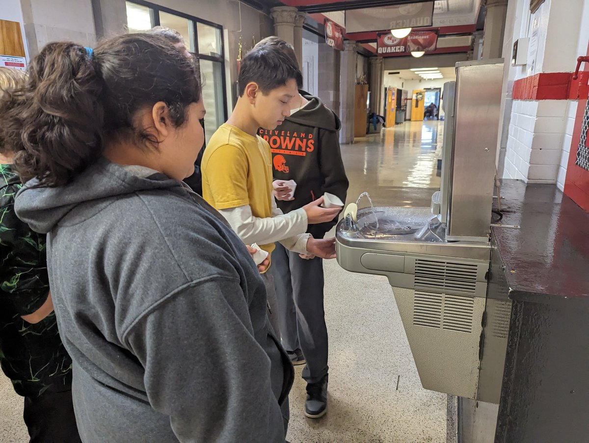 PrideQuaker's tweet image. #csedweek2023 Problem-solving to create low cost cups for our water fountain if students don't bring a water bottle to school. #techcorps