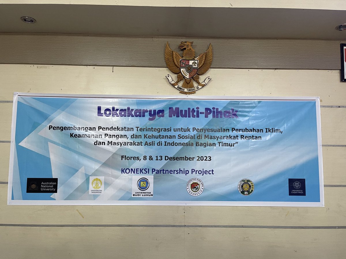 We are excited that Bapalitbang with regional govt agencies in Sikka Flores NTT in eastern indonesia are hosting focus group discussions with stakeholders today on climate change and food security under our #KONEKSI project