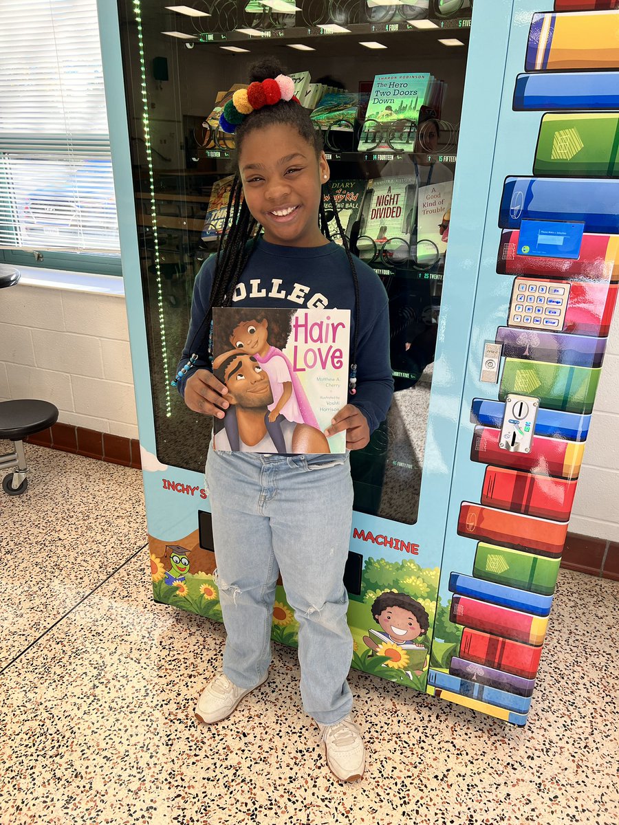 Our girl was smiling from ear to ear as she selected her new book from the book vending machine! We are so proud of her diligent work in reading! <a href="/CJScarcelli/">Courtney Scarcelli</a> <a href="/malibupta/">MalibuPTA</a> <a href="/vbschools/">VBSchools</a>