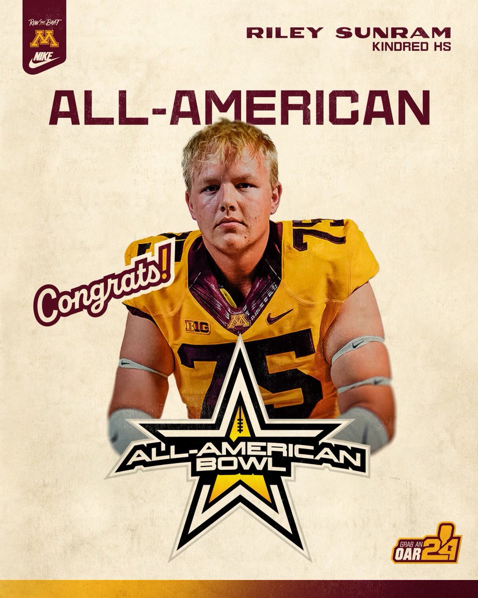 Honored to be invited to the @AABonNBC! Thank you @GopherFootball for the graphic. #AABCO2ON4TION