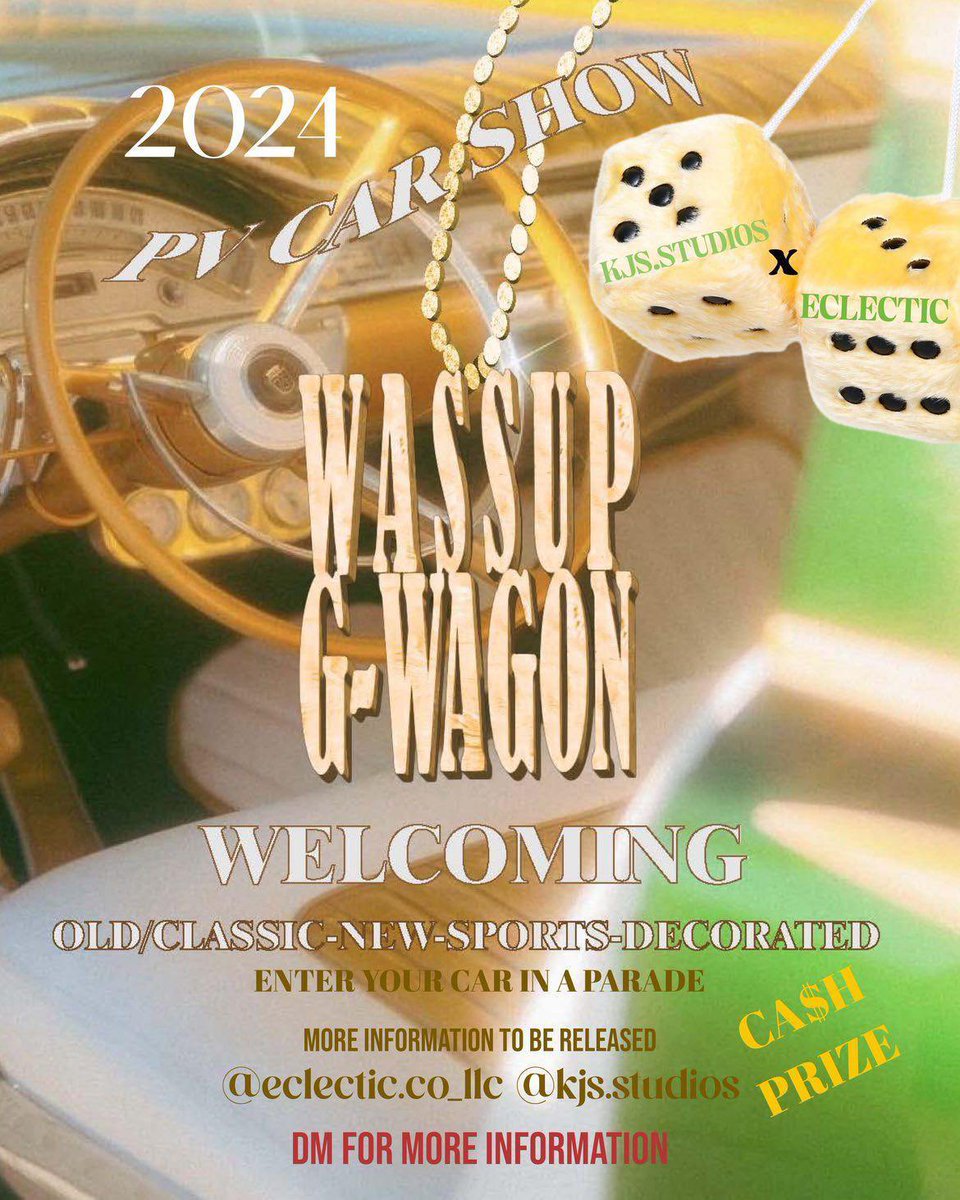 EclecticPVAMU's tweet photo. We are excited to announce that we  will be hosting a car show in April and want y’all to show up and show off y’all’s rides 🏎️💨🏁!!GREEKS AND OTHER ORGS are highly encouraged to participate!!

Dm @kjs.studios or @eclectic.co_llc on insta for more info!! https://t.co/w6oWg4Fj0a