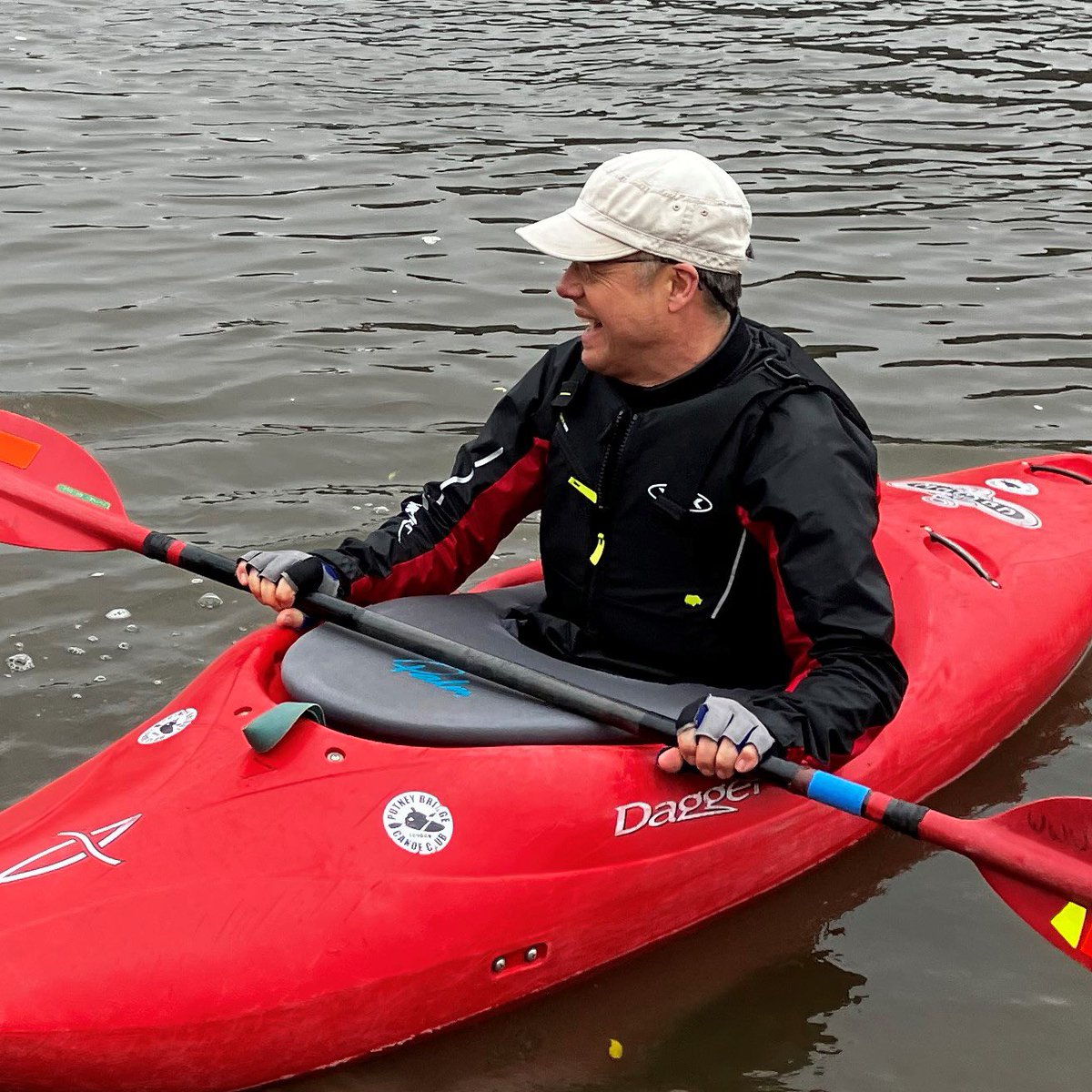 QT with the oldest photo of you on your phone…. Must be around 1980/81 #LeighOnSea - hadn’t quite got the hang of the kayak thing (vs.2023 #Thames)