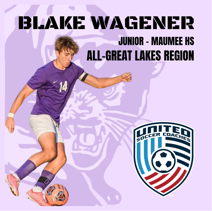 Congrats to Blake Wagener on earning the All-Great Lakes Region honors.  In the immediate Toledo area, he was 1 of 5 total players.  United Soccer coaches give high level honors at all Collegiate levels, and High Schools.