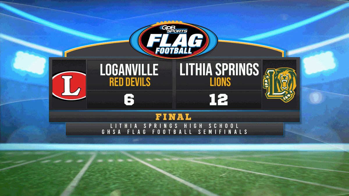 GPB Sports (@gpbsports) on Twitter photo FINAL: <a href="/LHSAthl/">LoganvilleAthletics</a> 6 <a href="/lshs_flag/">LSHS Flag Football</a> 12
The Lions advance to the <a href="/OfficialGHSA/">GHSA</a> Championships! #GPBSports FINAL: <a href="/LHSAthl/">LoganvilleAthletics</a> 6 <a href="/lshs_flag/">LSHS Flag Football</a> 12
The Lions advance to the <a href="/OfficialGHSA/">GHSA</a> Championships! #GPBSports