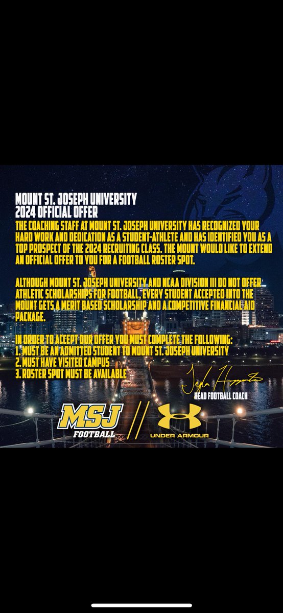 Pryce Davis (@prycedavis) on Twitter photo After a great conversation with <a href="/CoachLittle7/">Lane Little</a> I’m blessed to receive an Offer from <a href="/MSJ_FB/">Mount St. Joseph Football</a> After a great conversation with <a href="/CoachLittle7/">Lane Little</a> I’m blessed to receive an Offer from <a href="/MSJ_FB/">Mount St. Joseph Football</a>