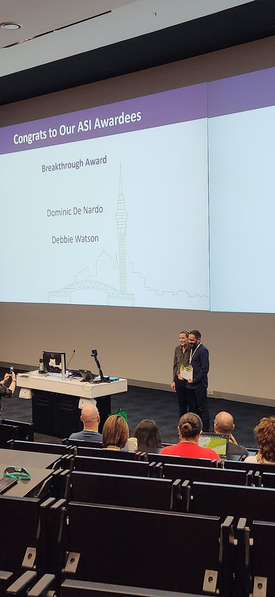 Congrats awesome scientist and all around cool guy <a href="/domdenardo/">Dom De Nardo</a> on your ASI Breakthrough Award! #ASI2023NZ