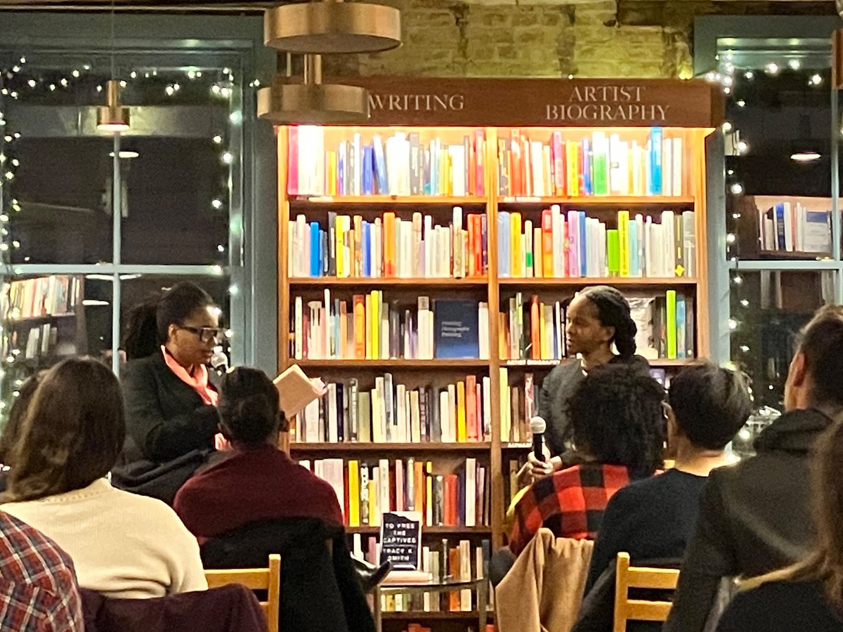 Wonderful listening to these two cosmically intelligent writers talking - Tracy K Smith & @imaniperry in conversation about Smith’s new memoir TO FREE THE CAPTIVES and what happens when you imagine history is in front of us, not behind us