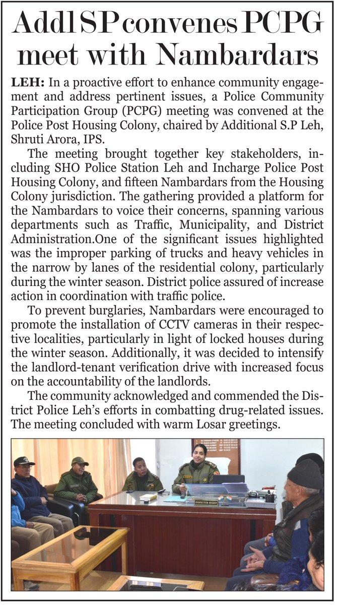 EarthNewsLadakh's tweet photo. @lg_ladakh @ADGP_Ladakh @LehPolice @shrutiarora_IPS #PCPF https://t.co/0edHL0iSLU