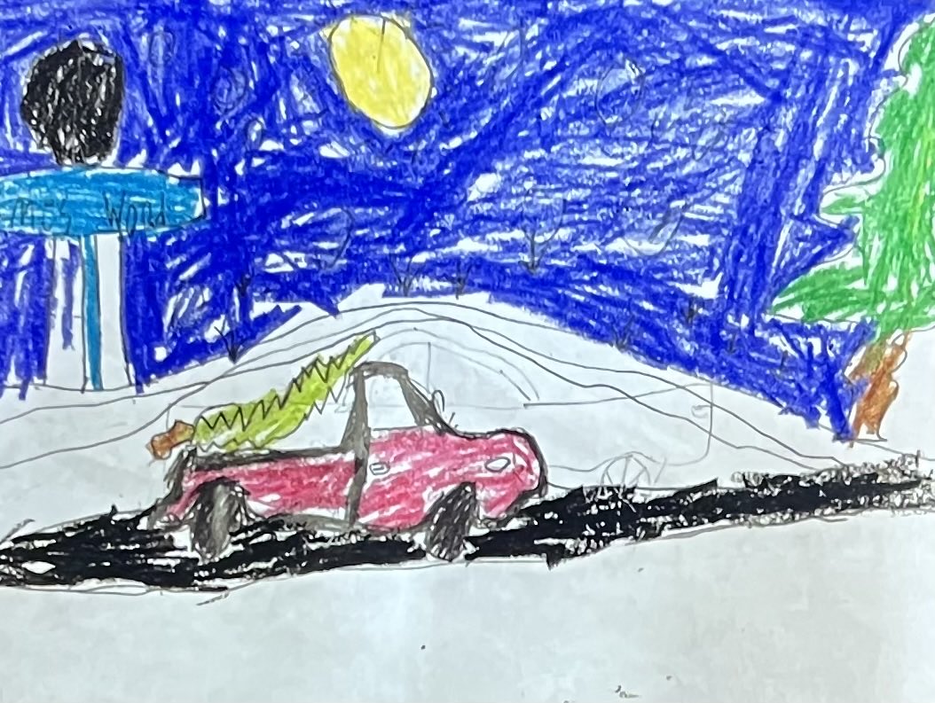 Evers Park Elementary orchestra and choir presented their holiday program, and student art was featured, including  art students’ holiday cards as part of a contest by James Wood Auto Park.  What a fun, exciting evening!