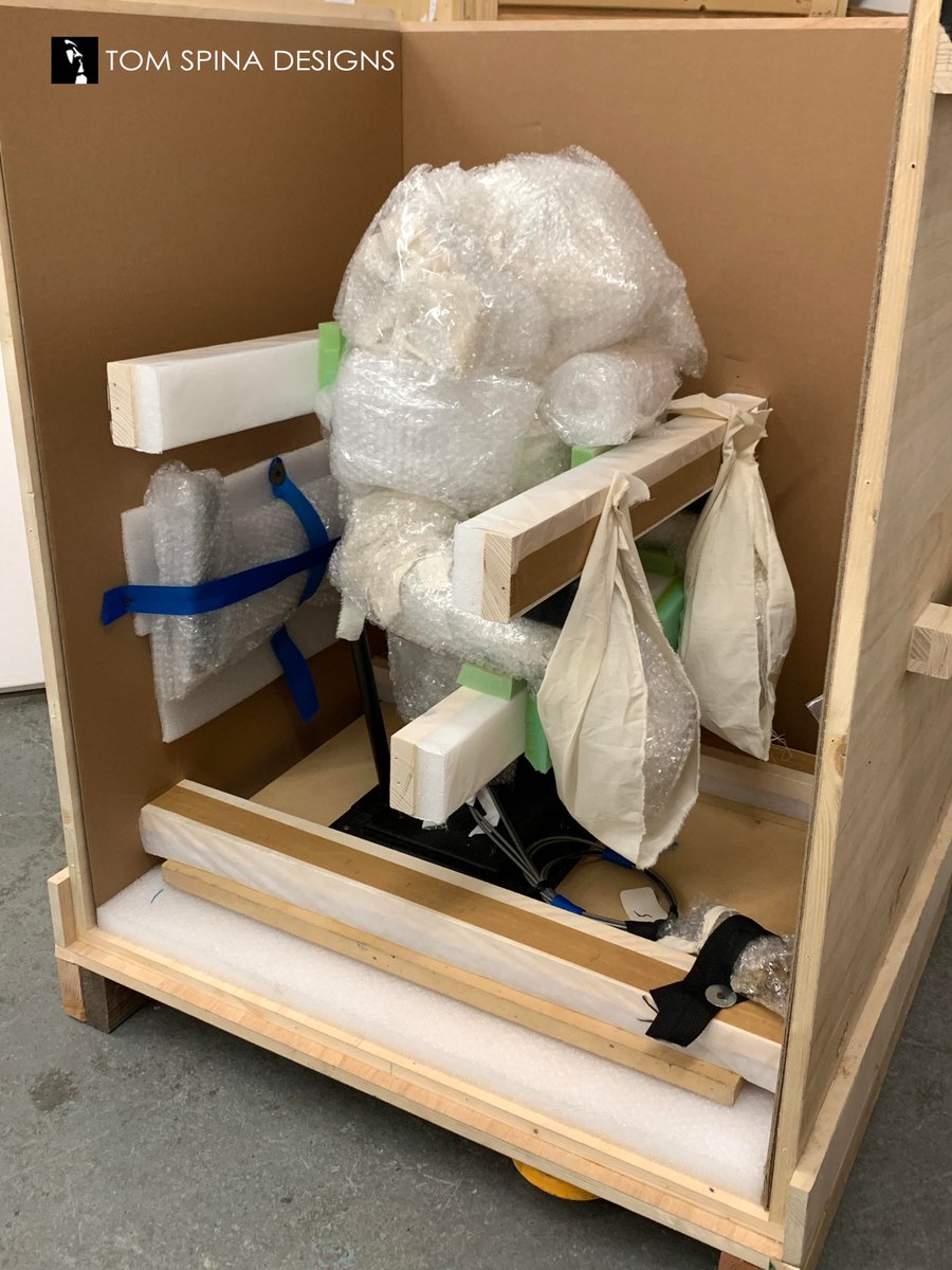 TomSpinaDesigns's tweet image. After our work is done at the studio, we take great care to pack and ship items back to our clients using time-tested techniques and trusted carriers. Any guesses what this might be? Stay tuned for the reveal later today!

#TomSpinaDesigns #movieprops #propcollector #restoration