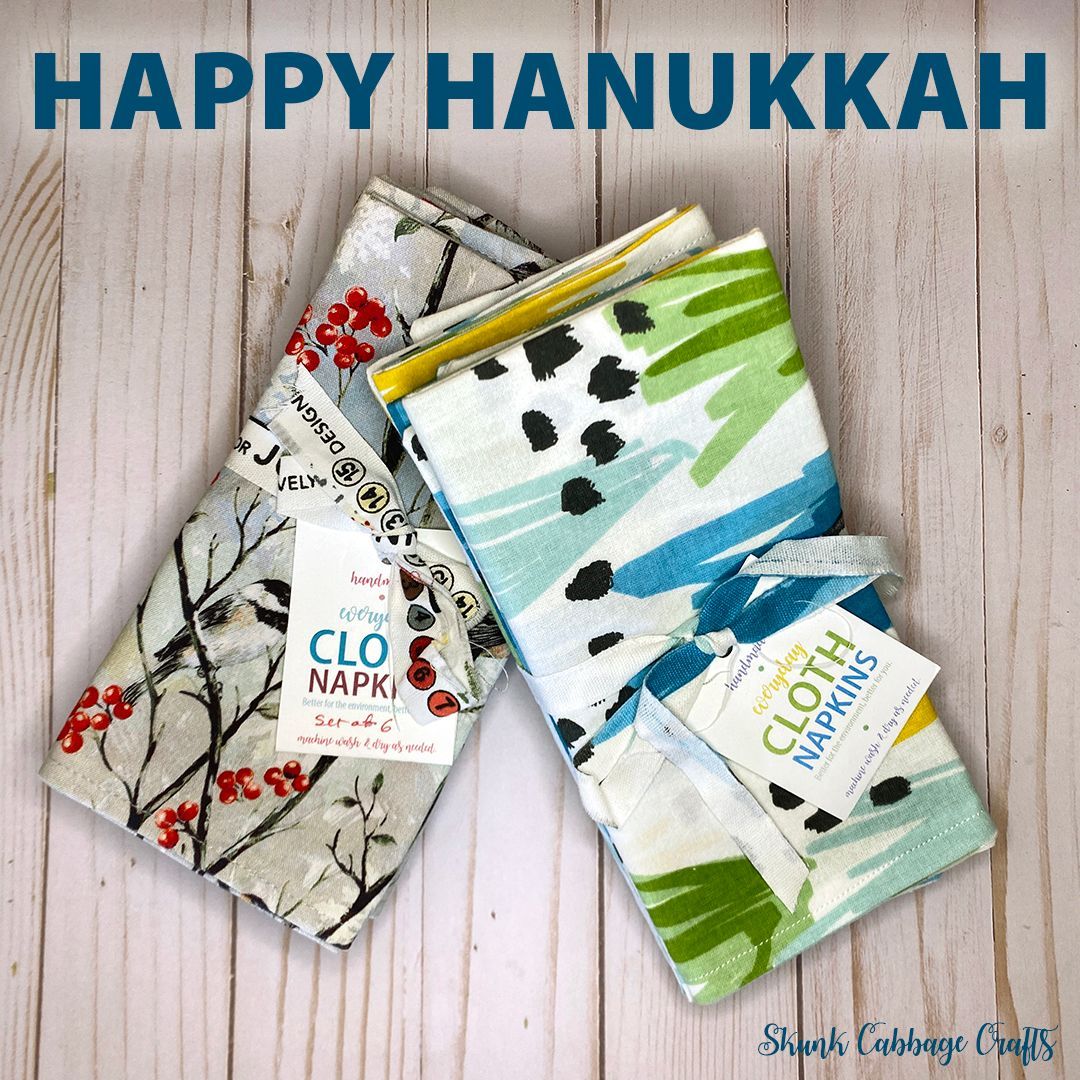 Happy Hanukkah! 🕎  #SkunkCabbageCrafts #Hanukkah #happyhanukkah #lowwasteliving #handmadegifts #lowwaste #holidaygifts #giftideas #specialgift