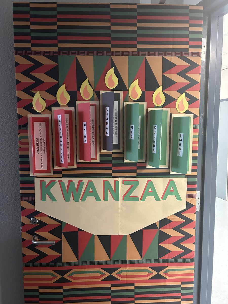 Here’s another finished door from Rivera’s Annual Door Decorating Contest that celebrates cultural traditions and holidays! This is Mrs. Hutcherson’s door!