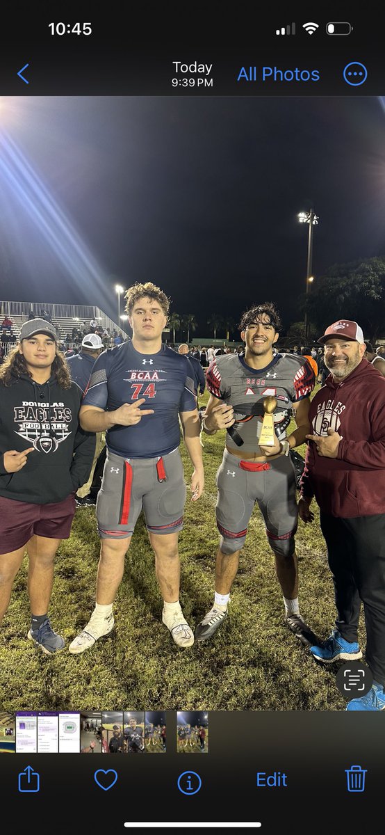 Eric Zajkowski (@ericzajkowski) on Twitter photo MSD represents at the BCAA all star football game congrats to <a href="/GiorgioB__92/">Giorgio Balderrama</a> Def MVP!!!!
Uncommitted??? Coaches Get at the explosive edge already!!
<a href="/larryblustein/">Blustein Recruiting</a> MSD represents at the BCAA all star football game congrats to <a href="/GiorgioB__92/">Giorgio Balderrama</a> Def MVP!!!!
Uncommitted??? Coaches Get at the explosive edge already!!
<a href="/larryblustein/">Blustein Recruiting</a>