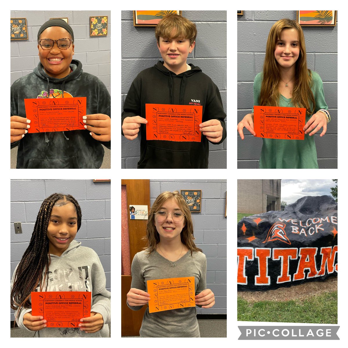 We love celebrating our students! Check out these amazing Titans who were recognized with positive referrals! 🧡🖤