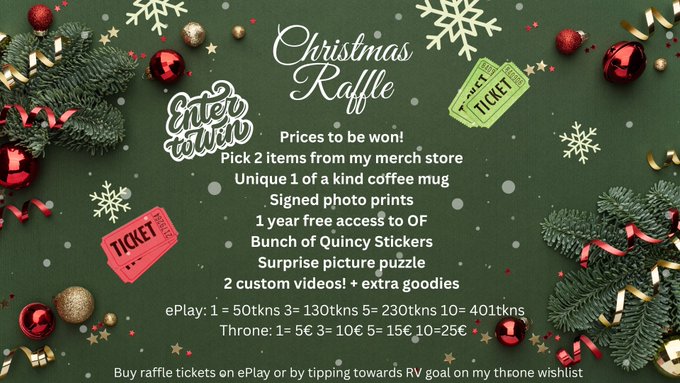 Late night special! Double raffle tickets for those who tip towards the RV TRIP goal on throne! Until